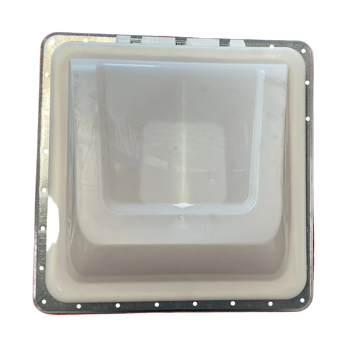 14X14 White Roof Vent, Crank Out with Screen