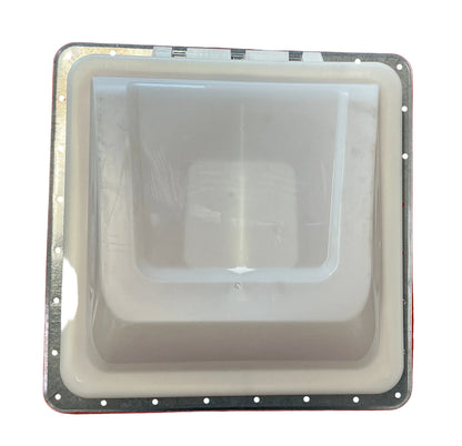 14X14 White Roof Vent, Crank Out with Screen