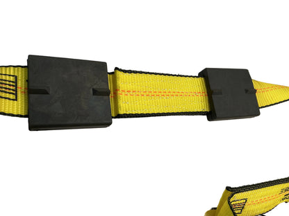 2"x10' SPIN FREE RATCHET STRAP WITH DOUBLE WIRE, HOOKS AND RUBBER BLOCKS