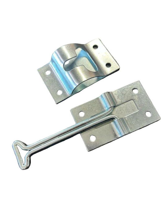 DOOR HOLDER SET, 4in T-HOOK & KEEPER 2PC STYLE