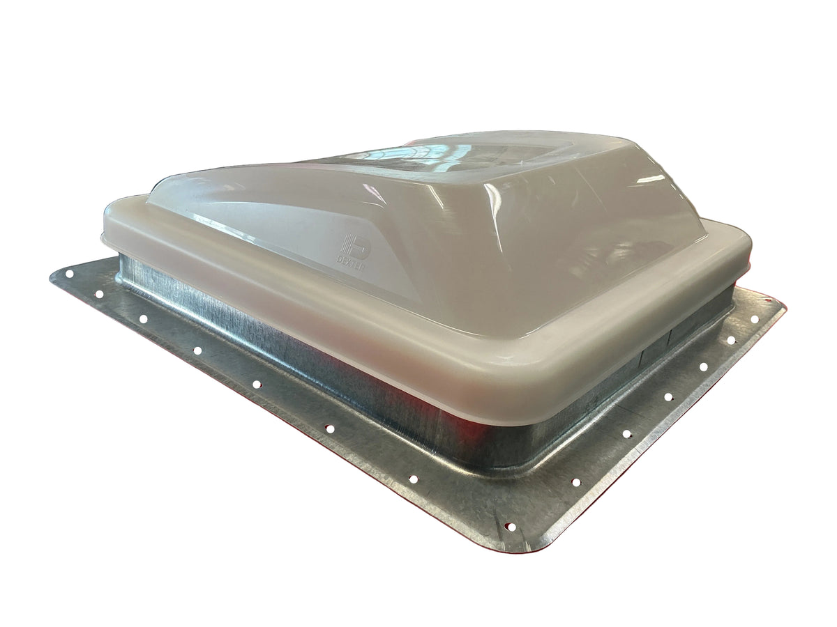 14X14 White Roof Vent, Crank Out with Screen