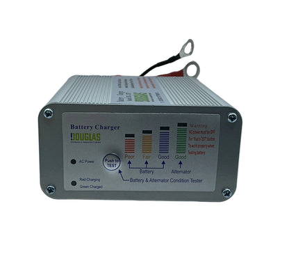BATTERY CHARGER 12V 5AMP w/TESTER-MAINTAINER 120V AC IN PUT
