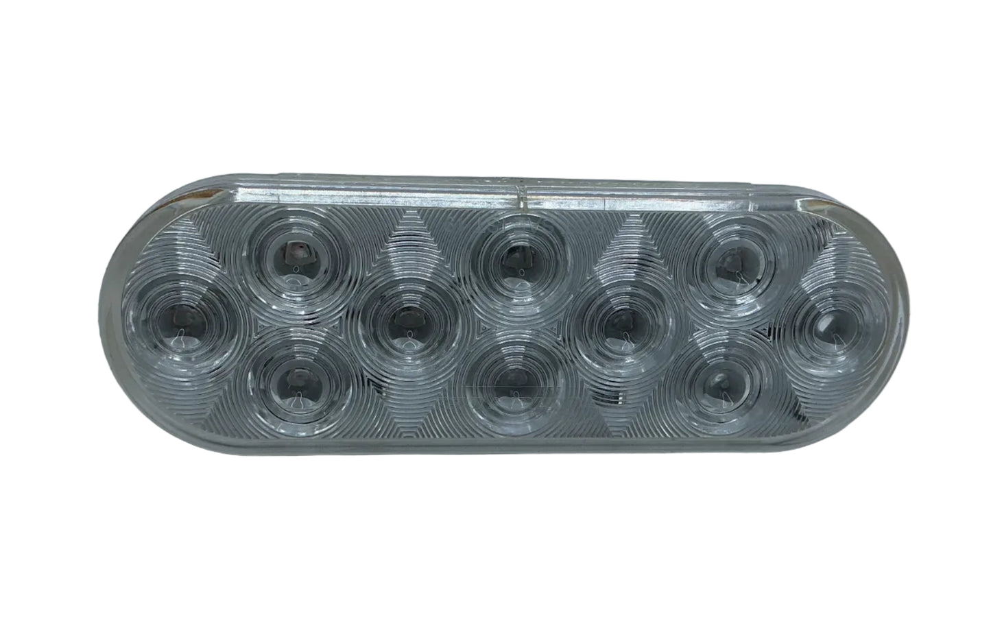 6" oval clear red LED Light
