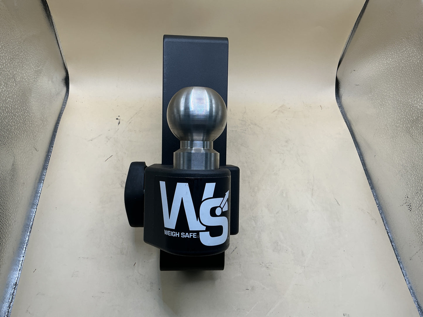 (WSF) TONGUE WEIGHING ADJ BALL MOUNT  8IN DROP- 2IN SHANK BLACK 15K
