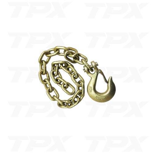 5/16" G70 safety chain with clevis slip hook -18,800lb zinc