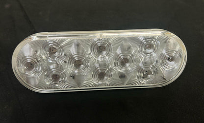 6" oval clear red LED Light