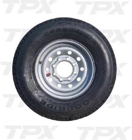 GRAY DUAL 16" W/ 235/85 14 PLY W/GOODRIDE TIRE