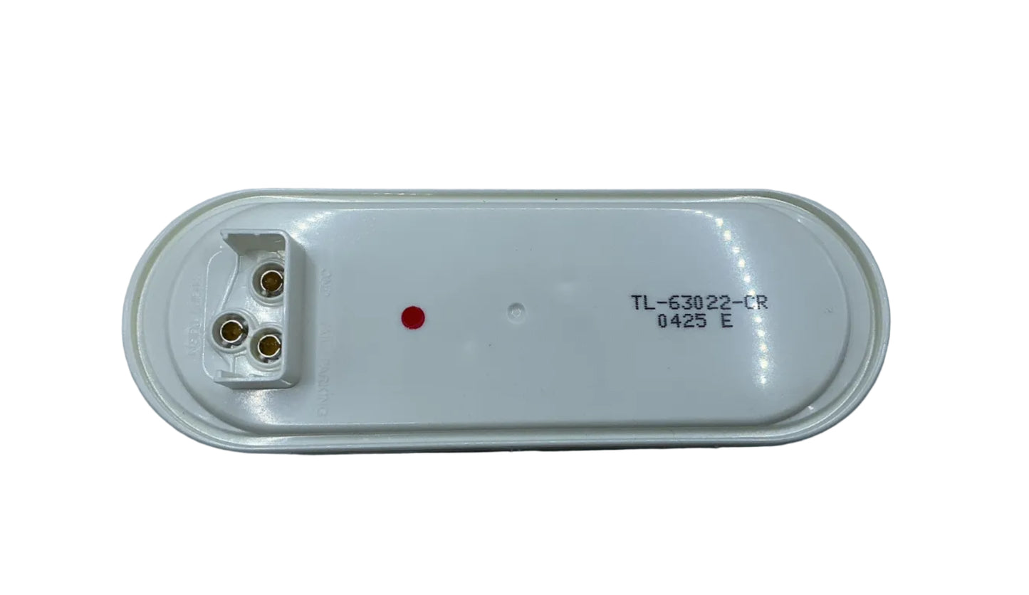 OVAL LED LIGHT CLEAR RED 6"