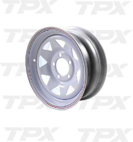 WHITE SPOKE WHEEL 14"X5  5 ON 4-1/2