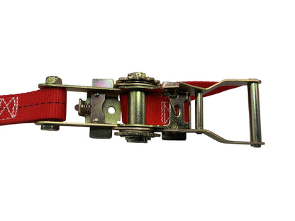 1"X4' RATCHET STRAP W/S-HOOKS RED WEB