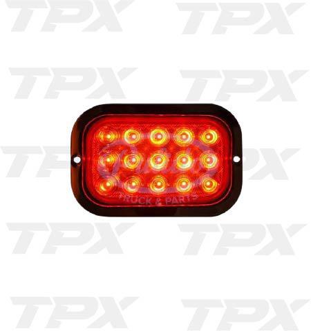 LIGHT LED RECTANGULAR RED 4" X 6"