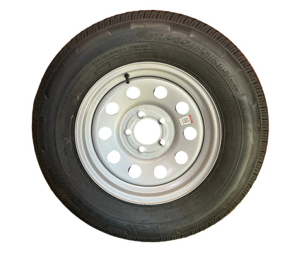 SILVER/GRAY  MOD  205/75 R15 8 ply15x5"  5on4.5 with Rainier Tire
