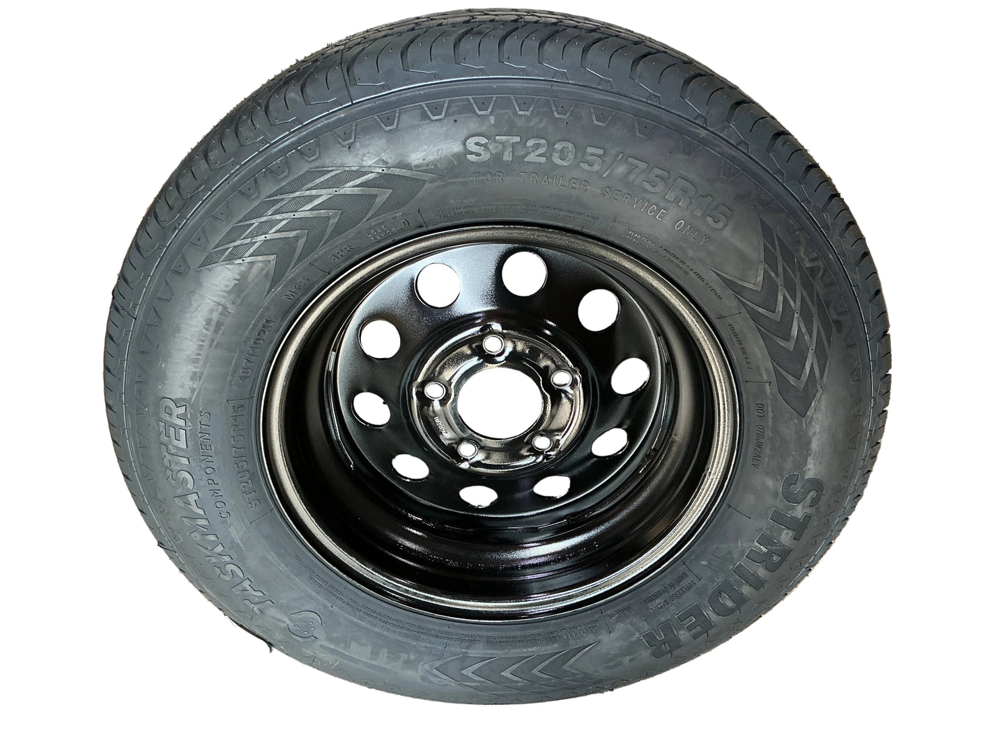 Black Mod 205/75 R15 8 ply Tire 5 on 4.5 with Rainier