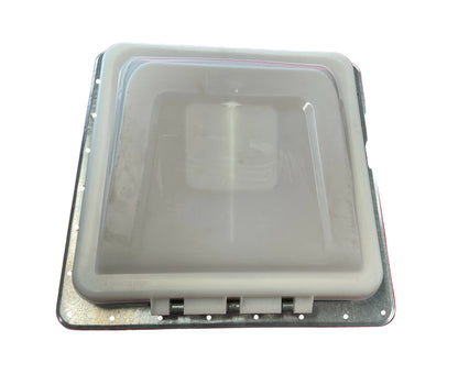 14X14 White Roof Vent, Crank Out with Screen