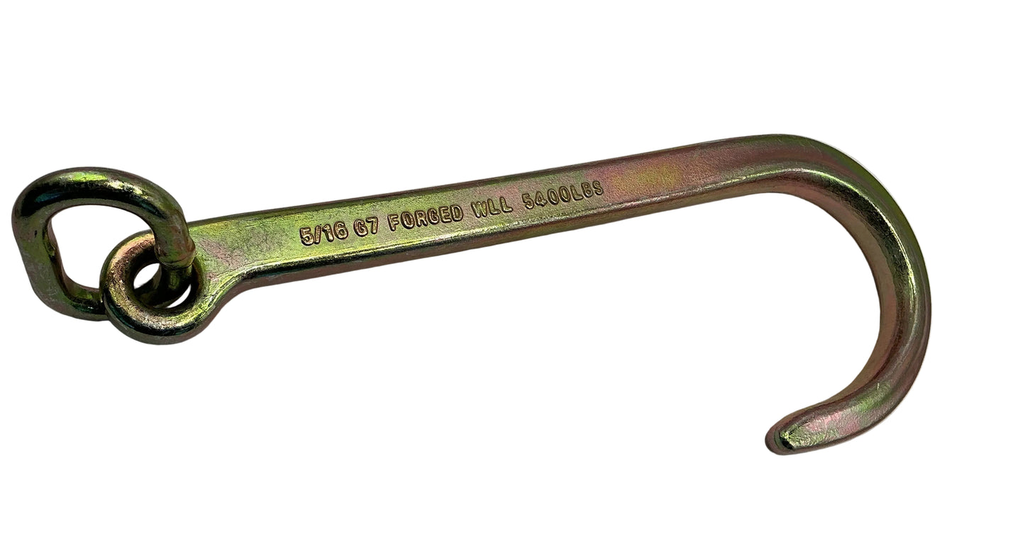 14" FORGED AUTO TOW HOOK WITH 1/2" LINK