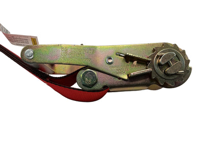 2" RATCHET STRAP WITH FLAT HOOK 10k ON RED
