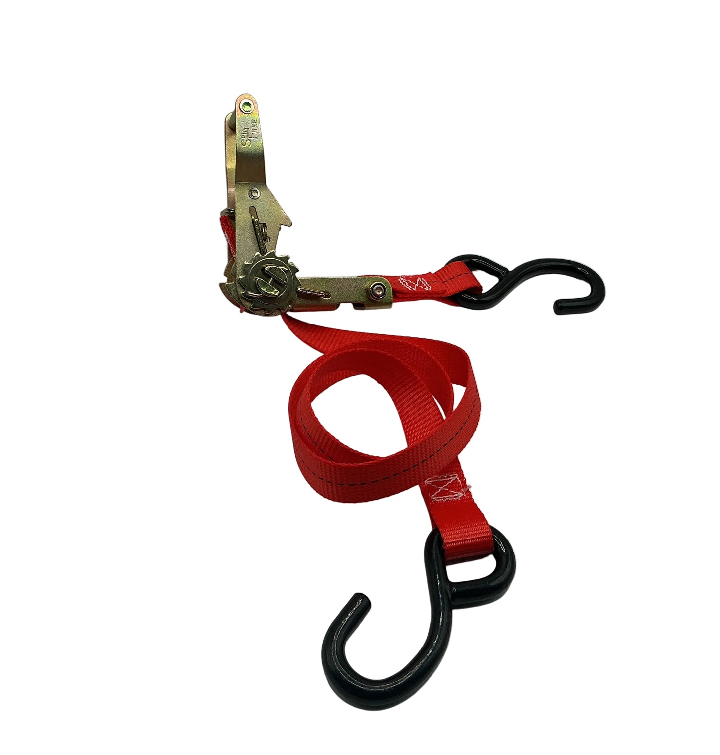 1"X4' RATCHET STRAP W/S-HOOKS RED WEB