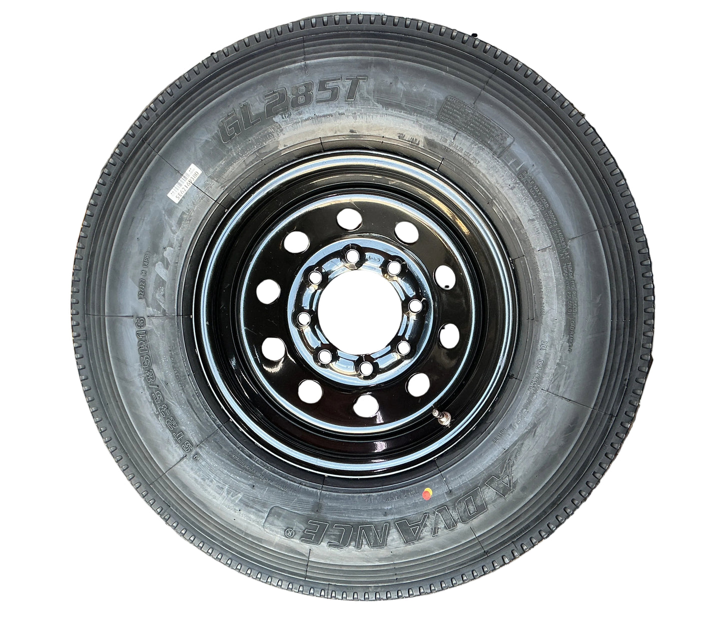 BLACK MOD 8 LUG 235/85 R16  14PLY W/RAINIER TIRE