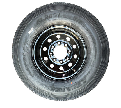 BLACK MOD 8 LUG 235/85 R16  14PLY W/RAINIER TIRE
