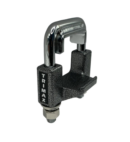 Receiver hitch stabilizer clamp plate for 2" receivers black