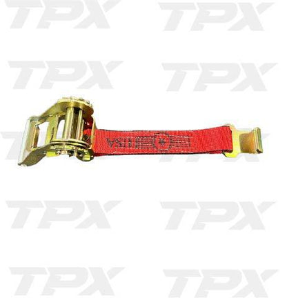 2" RATCHET STRAP WITH FLAT HOOK 10k ON RED