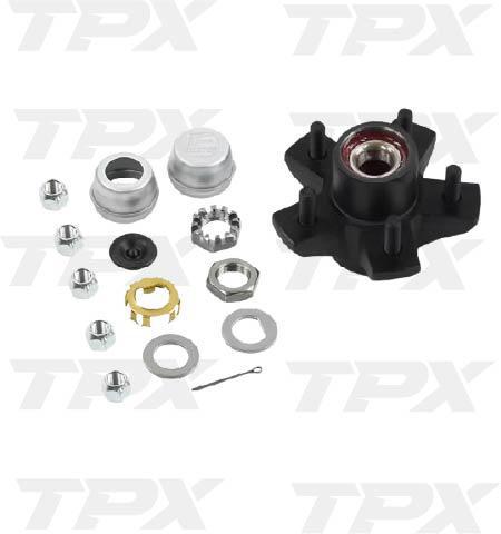 PRE-GREASED HUB KIT 3.5K 5 ON 4 3/4