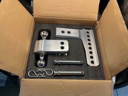 2.5" Aluminum Medium Duty 4"Drop/Rise Hitch