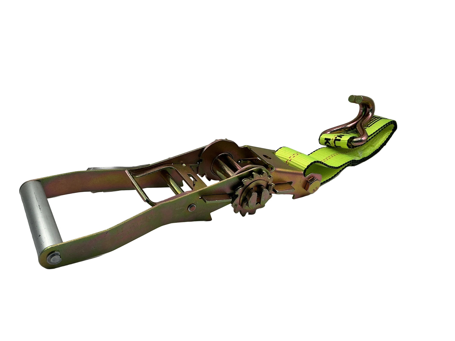 2" X 27' Spin Free Ratchet Strap Assy with Wire Hook (High Viz)