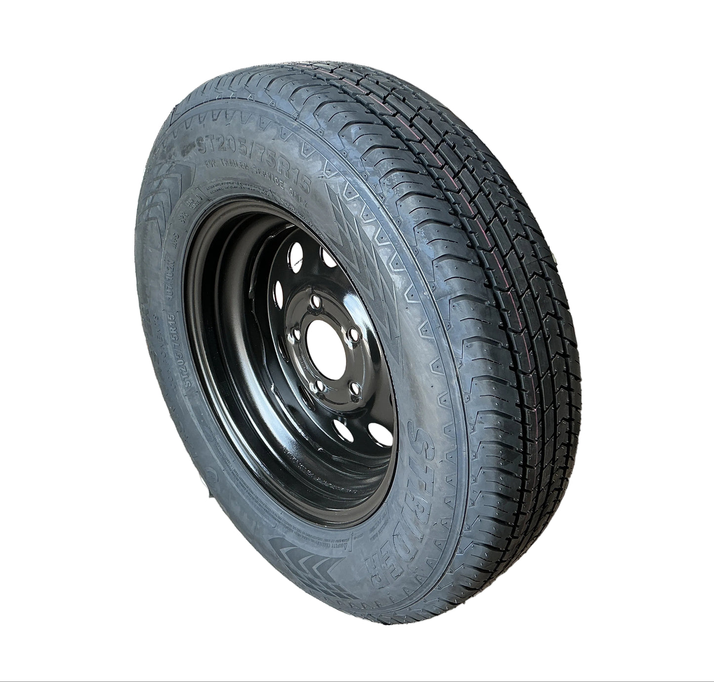 Black Mod 205/75 R15 8 ply Tire 5 on 4.5 with Rainier
