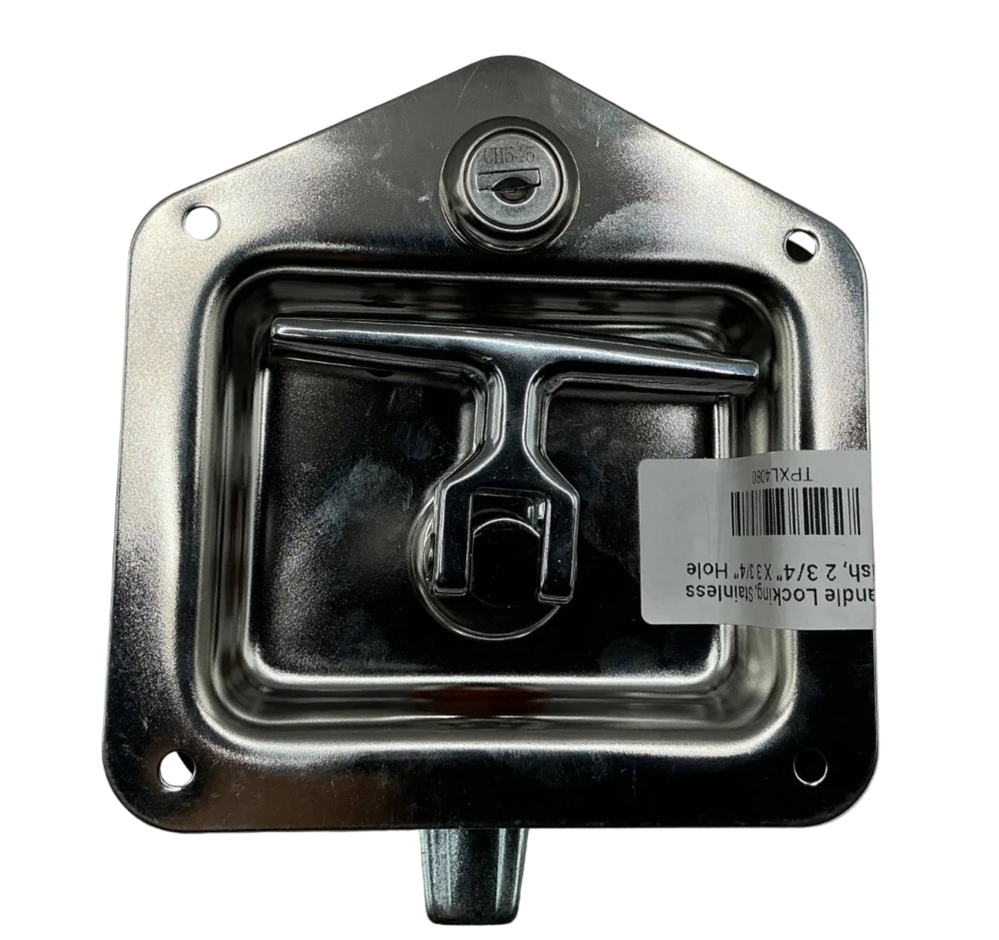 T-Handle Locking, Stainless Finish, 2 3/4" X 3 3/4" Hole Size