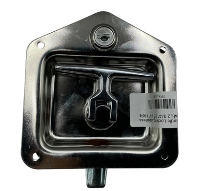 T-Handle Locking, Stainless Finish, 2 3/4" X 3 3/4" Hole Size