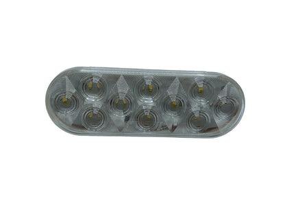 OVAL LED CLEAR BACK UP LIGHT 6"