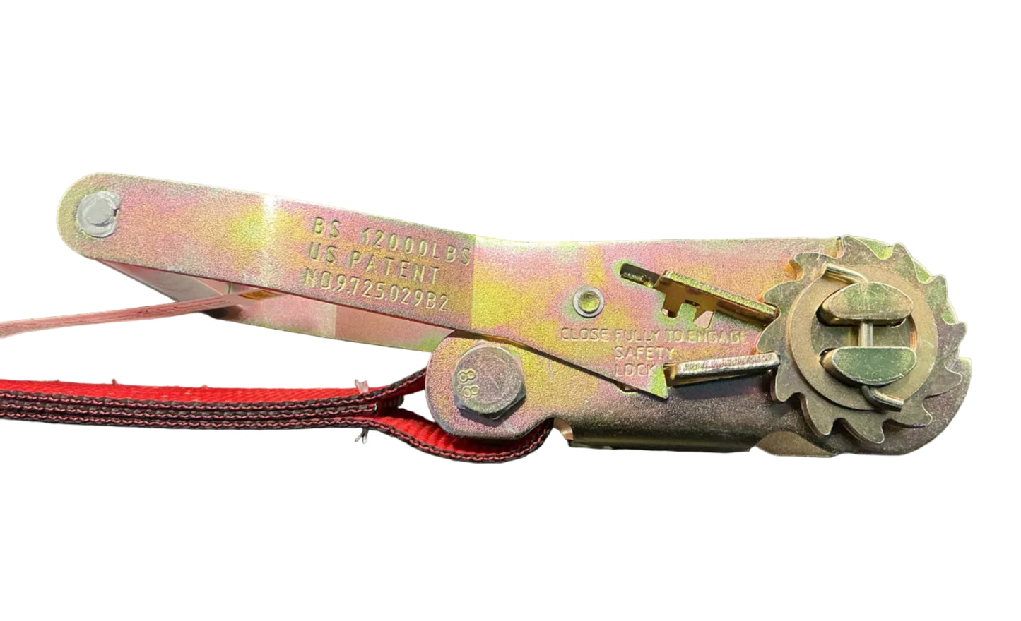 2"x 8' FIXED END RATCHET w/WIRE HOOK (RED WEB)