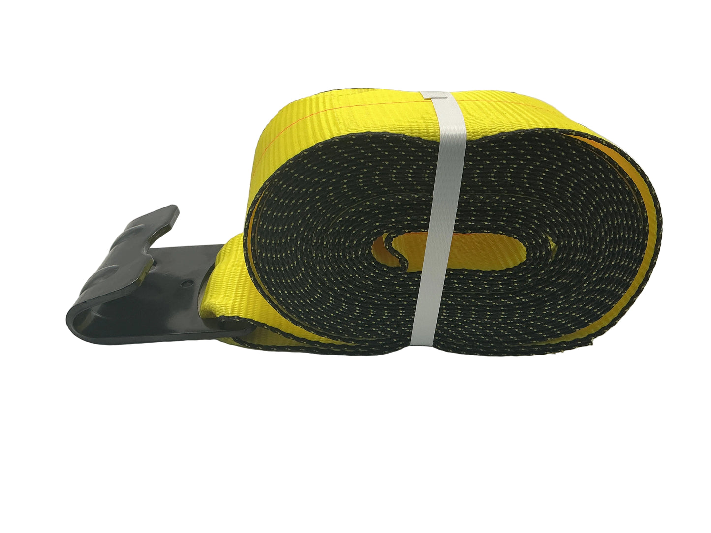 4" X 30' STRAP WITH FLAT HOOK (YELLOW)