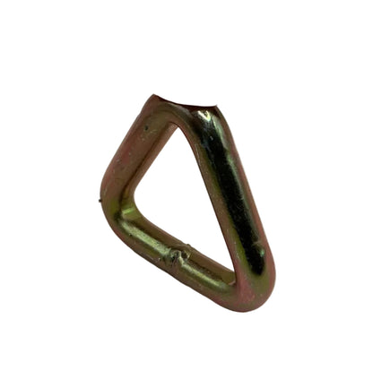2" TRIANGLE D RING; YELLOW ZINC PLATED