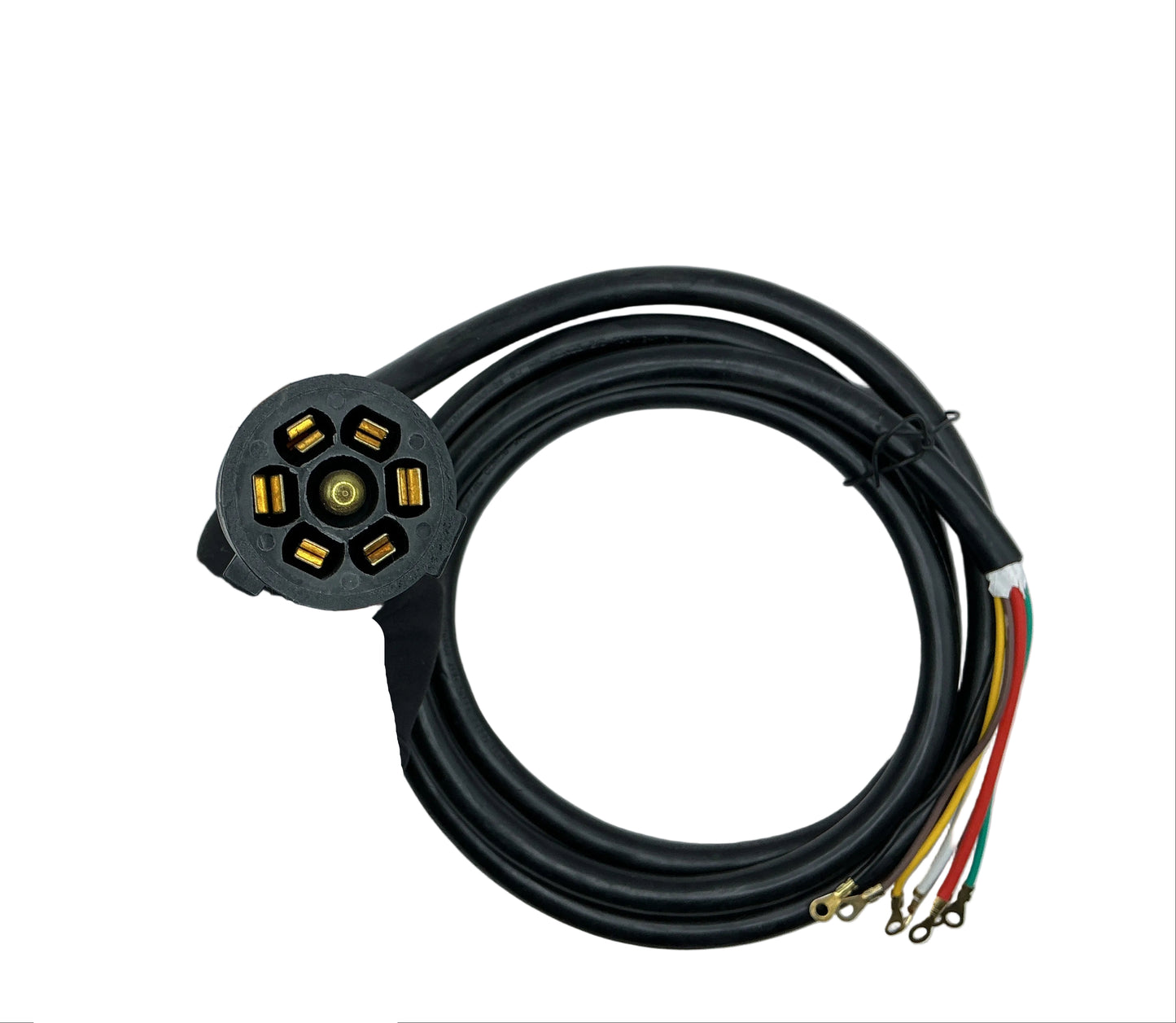 7-WAY TRAILER CORD W/ TERMINAL RINGS 9' FT
