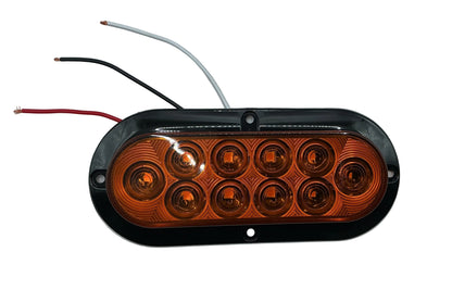 LED LIGHT AMBER 6" OVAL SURFACE KIT