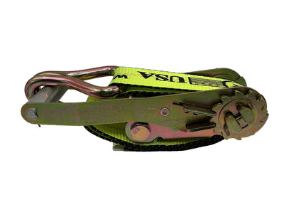 2" X 27' Spin Free Ratchet Strap Assy with Wire Hook (High Viz)