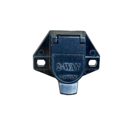 TRUCK SIDE, TRAILER CONNECTOR,2 WAY,HORIZONTAL, ROUND PIN