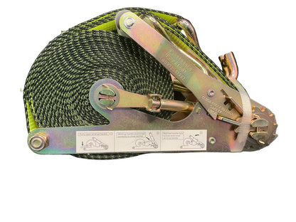 2" X 27´ SELF CONTAINED RATCHET STRAP WITH WIRE HOOK