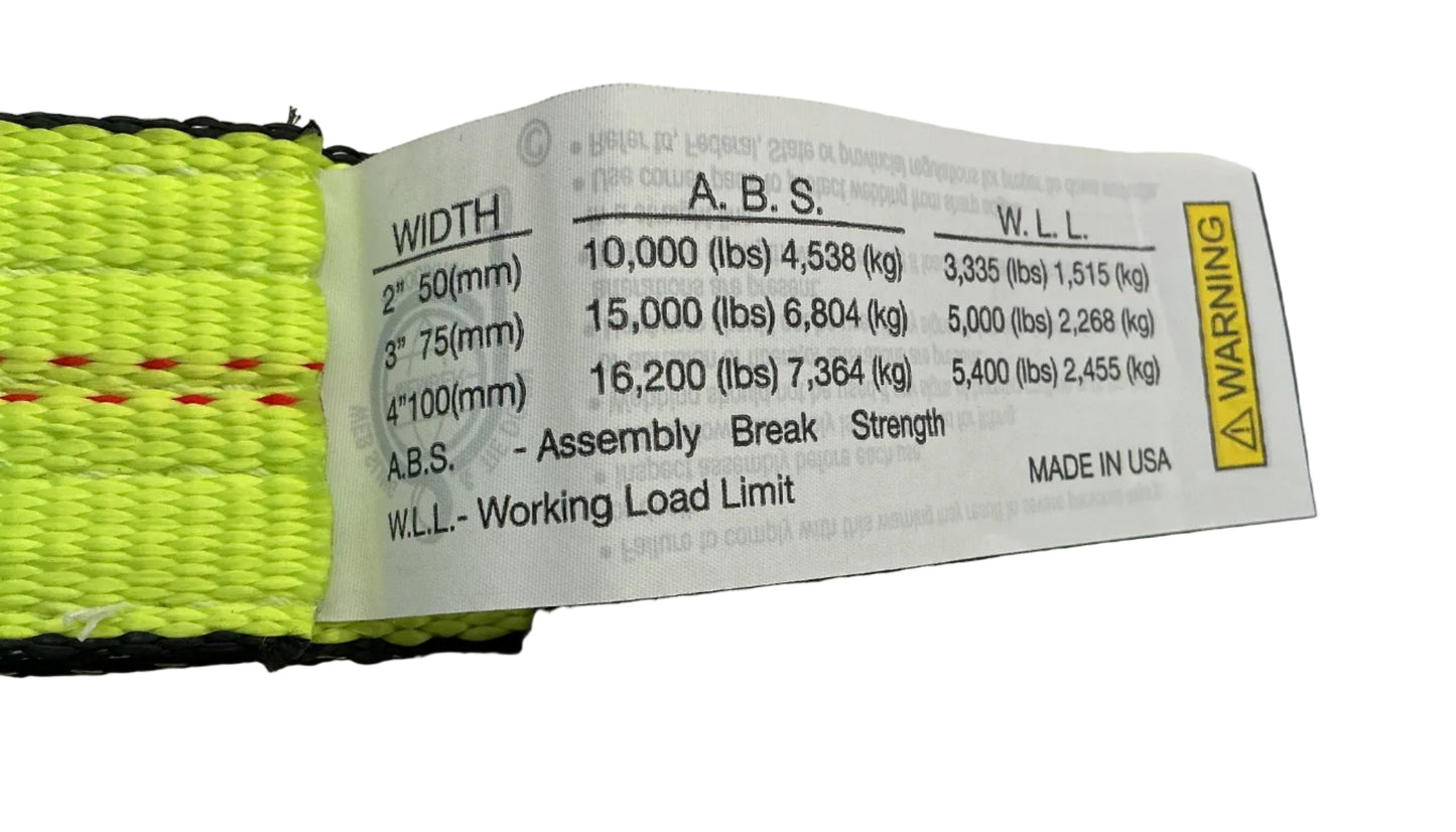 2" x 2' Axle Strap with D-Rings