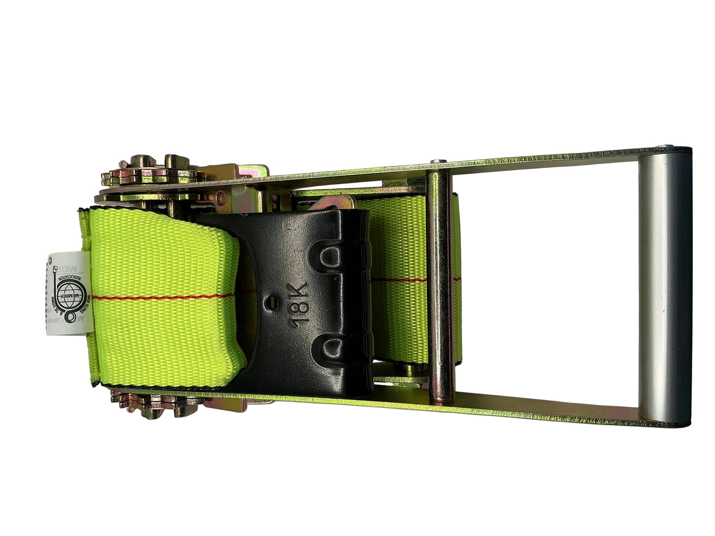 4" x 30' RATCHET STRAP W/FLAT HOOKS High Viz