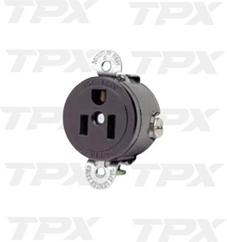 PLUG SOCKET 5 ROUND METAL 15AMP