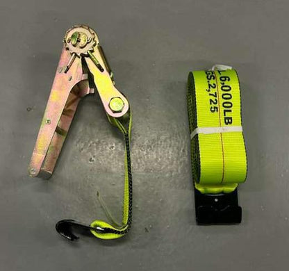 4" x 30' SPIN FREE RATCHET STRAP ASSY. WITH FLAT HOOKS