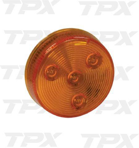 LIGHT ONLY LED 2.5" ROUND AMBER