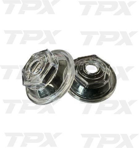 OIL CAP 4" OD SCREW IN CLEAR PLASTIC