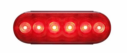 LED Red Stop/Turn/Trail 6" Oval, LIGHT