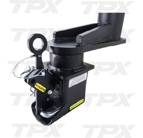 BLACK Shocker Shift Lock Gooseneck Stem & 9" Extension Coupler for 2-5/16" Ball