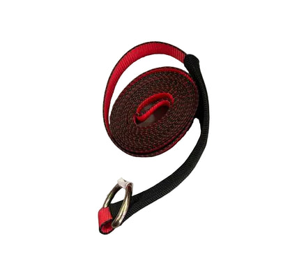 2"x 15' STRAP WITH ROUNDED D-RING W/CORDURA SLEEVE-RED