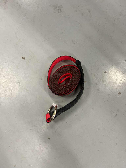 2"x 15' STRAP WITH ROUNDED D-RING W/CORDURA SLEEVE-RED